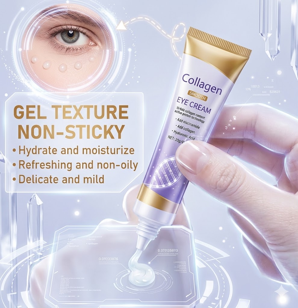 Advanced Collagen Eye Cream for Dark Circles & Puffiness – Firming & Anti-Wrinkle Under Eye Moisturizer for Revitalized Eyes