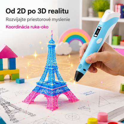 70% ZĽAVA DNES 🎃 PKNEW® 3D tlačové pero pre deti – Bezpečné pri nízkej teplote, netoxický ekologický filament, podnecuje kreativitu 💎