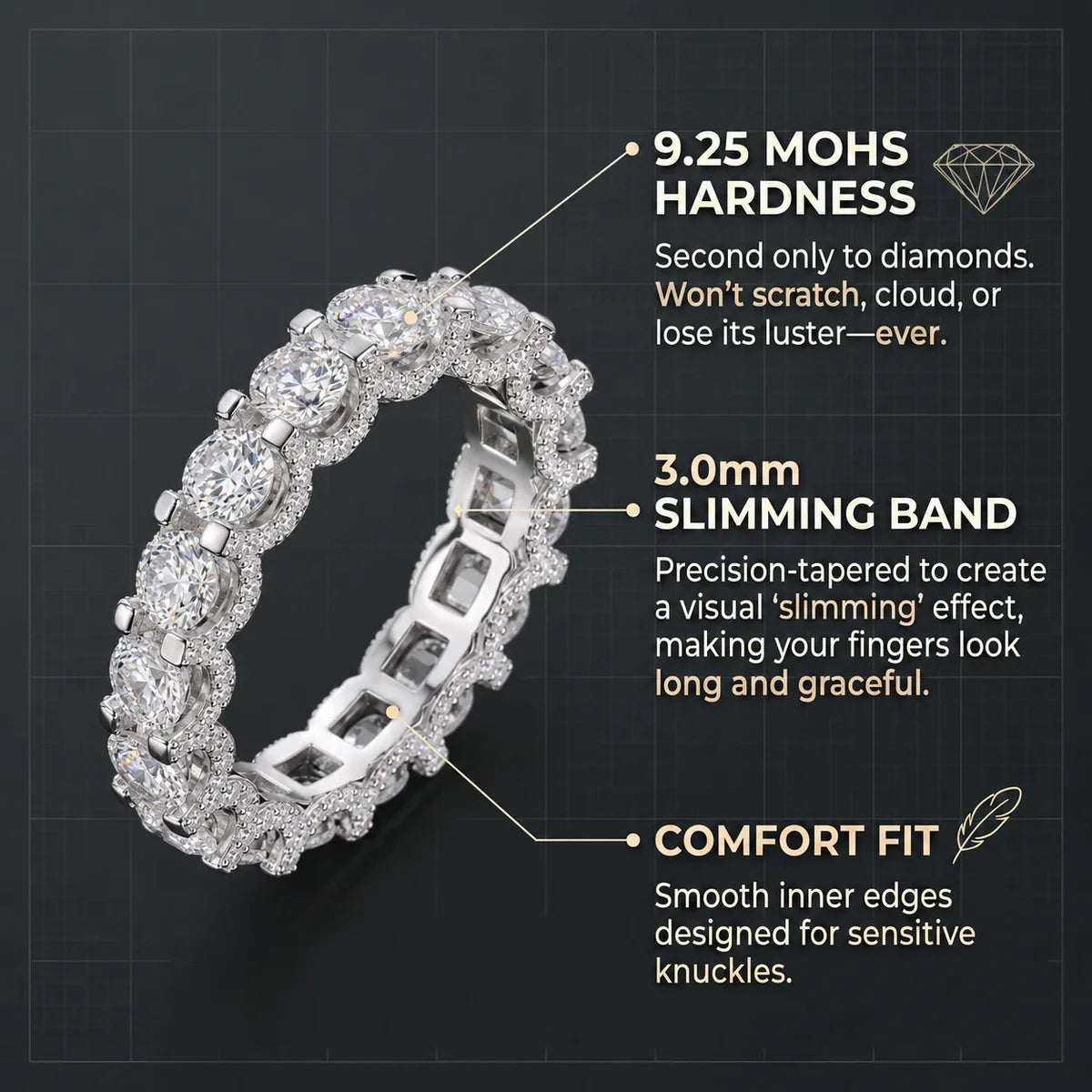🔥 Final Flash Sale: 90% OFF-The Timeless Elegance - Premium Moissanite Eternity Band 🔥