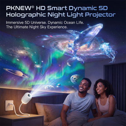 30% OFF! 🎁 PKNEW® NEXT-GEN SMART PROJECTION HD Smart Dynamic 5D Holographic Night Light Projector