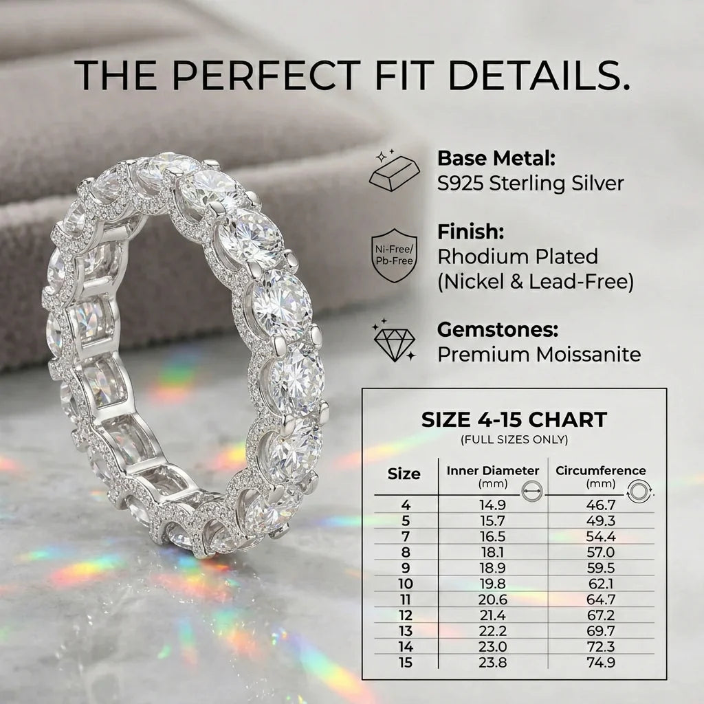 🔥 Final Flash Sale: 90% OFF-The Timeless Elegance - Premium Moissanite Eternity Band 🔥