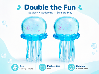 Newyuo Squish - Soft Gel Filled Sensory Squeeze Toy, Stretchy Elastic Squishy Stress Relief Ball, Calming Anxiety Reducing Hand Fidget