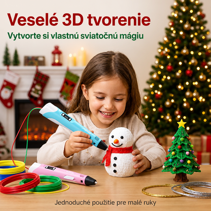 70% ZĽAVA DNES 🎃 PKNEW® 3D tlačové pero pre deti – Bezpečné pri nízkej teplote, netoxický ekologický filament, podnecuje kreativitu 💎