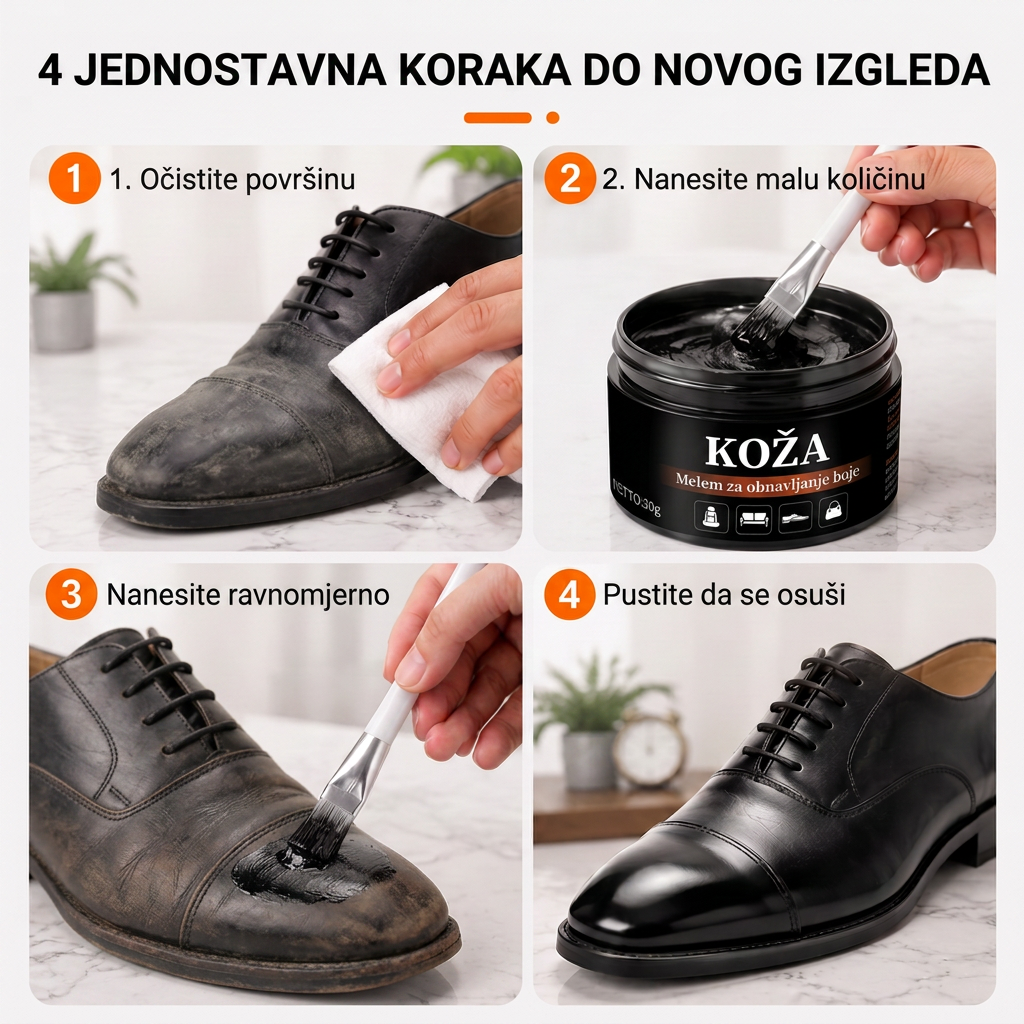 🎃 PKNEW® Intenzivni balzam za obnavljanje boje kože ✨ – Oživljava izblijedjeli izgled, ujednačava boju i pomaže pri prekrivanju ogrebotina na cipelama, sofama, torbicama i autosjedalicama 💕