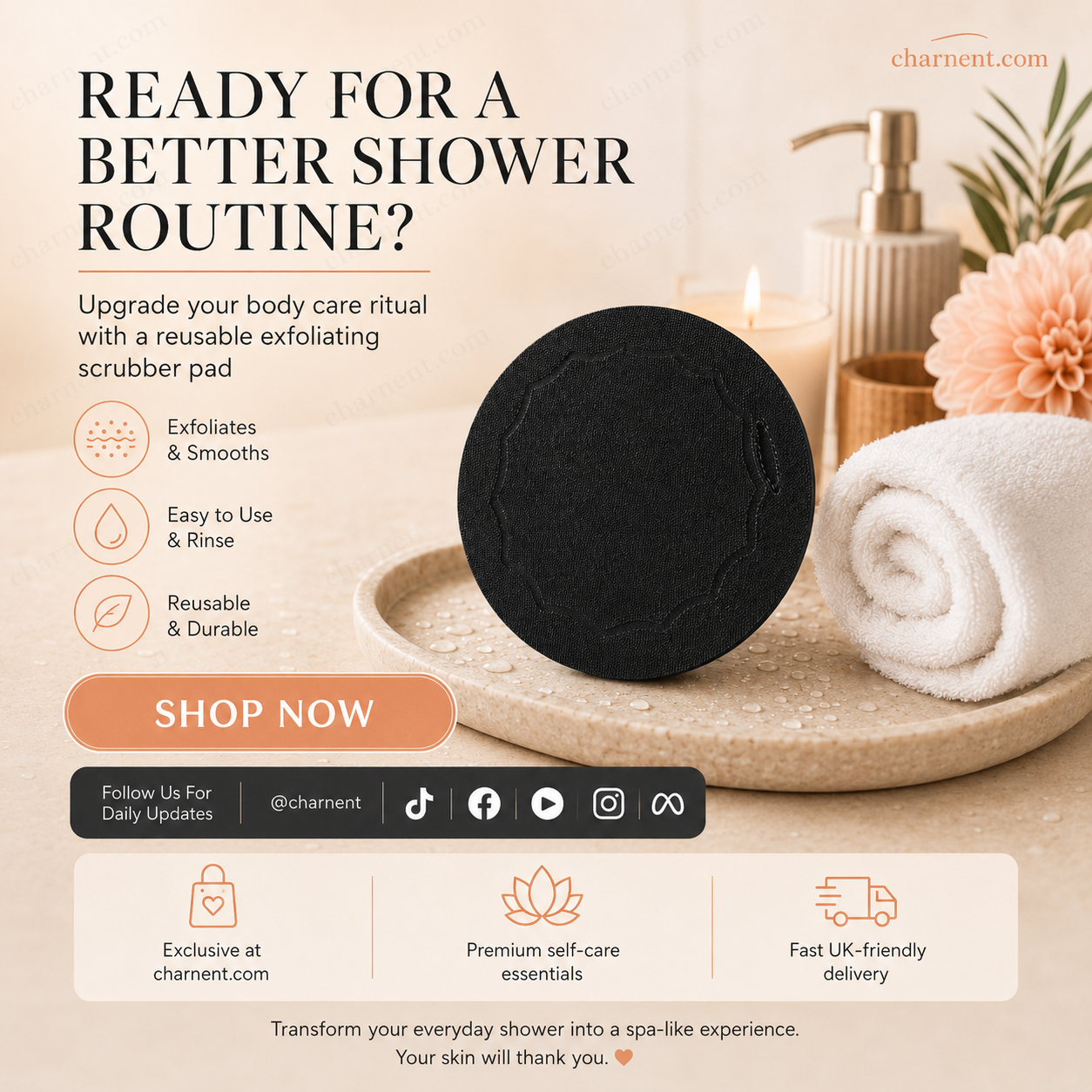 🚿 Hĺbkovo čistiace exfoliačné telové žinky – Jemný odstraňovač odumretej kože & SPA kúpeľňová špongia 💎