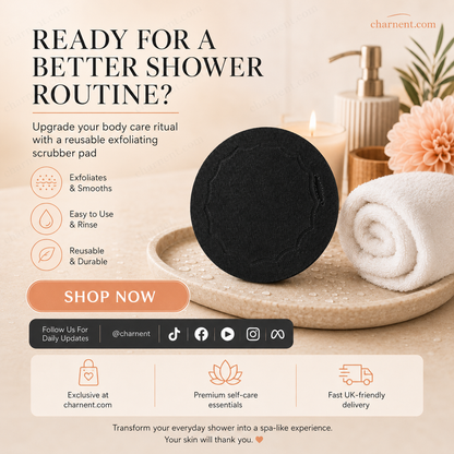 🚿 ディープクレンジング 角質ケア ボディスクラブパッド – 優しく古い角質を除去 & SPA用 バススポンジ 🧖‍♀️