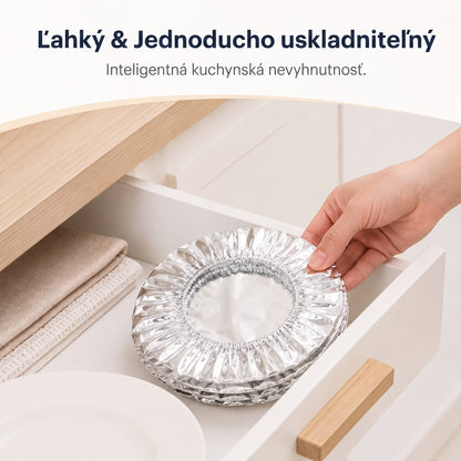 PKNEW® Skladací kryt na potraviny z hliníkovej fólie | Udrží jedlo teplé, čerstvé a chránené pred ovocnými muškami 💎