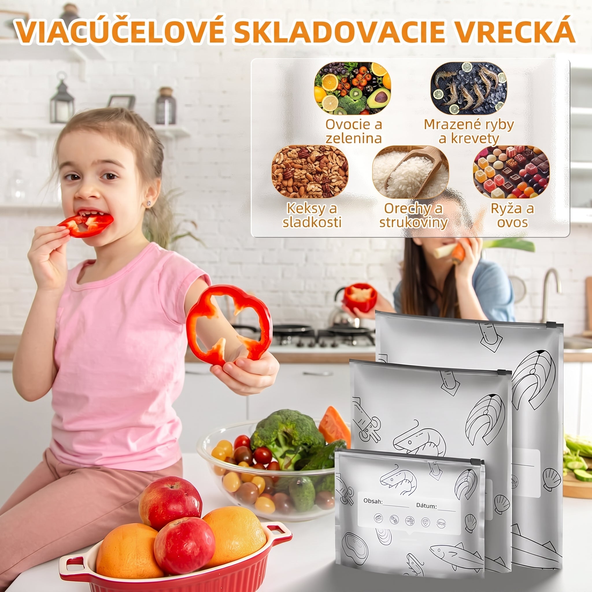 LIMITOVANÁ AKCIA: 70% ZĽAVA! 🍗 🥦 Opakovane použiteľné uzatvárateľné vrecká z hliníkovej fólie 💎