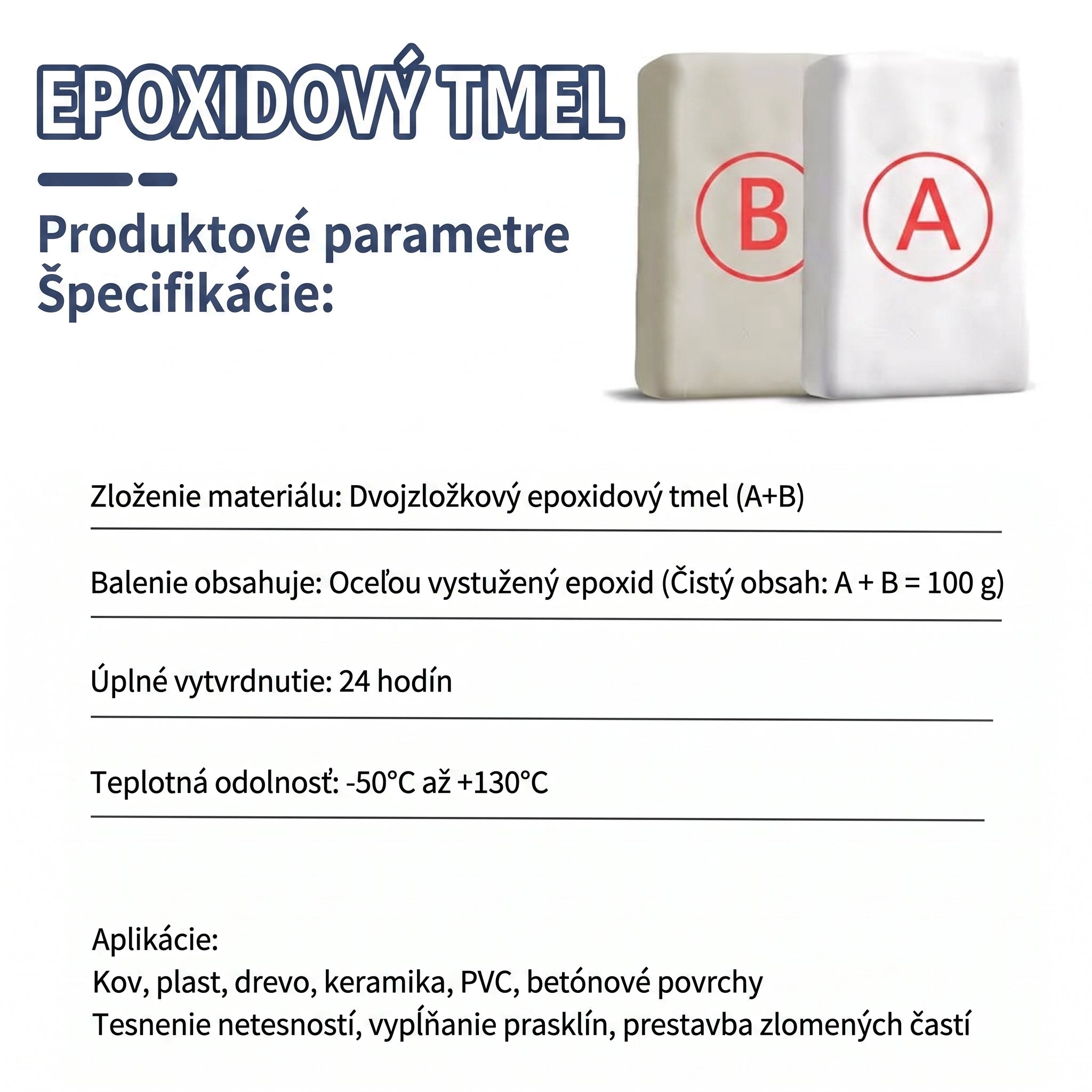 🏠 Ocelou vystužený epoxidový opravný tmel