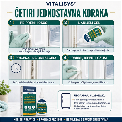 Vitalisys® Dubinski gel za čišćenje mrlja od plijesni 👑 – Gusta formula koja prianja za fuge, silikon i vlažne kutove 💎