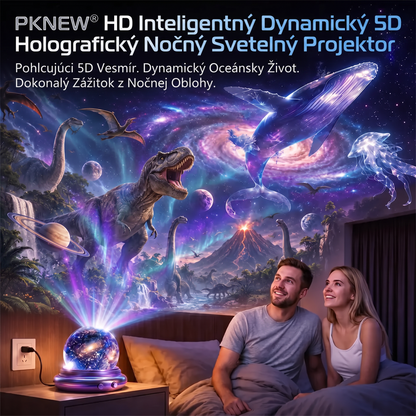 PKNEW® 🔮 Nočný svetelný projektor | NEXT-GEN SMART PROJECTION HD Smart Dynamic 5D Holografický nočný svetelný projektor