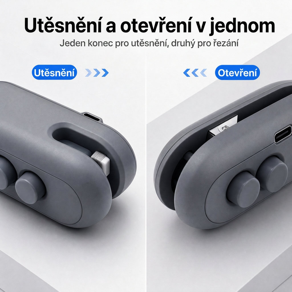 Vitalisys® Prijenosni punjivi aparat za zatvaranje vrećica – 2-u-1 USB-C mini rezač i brtvilo ✨