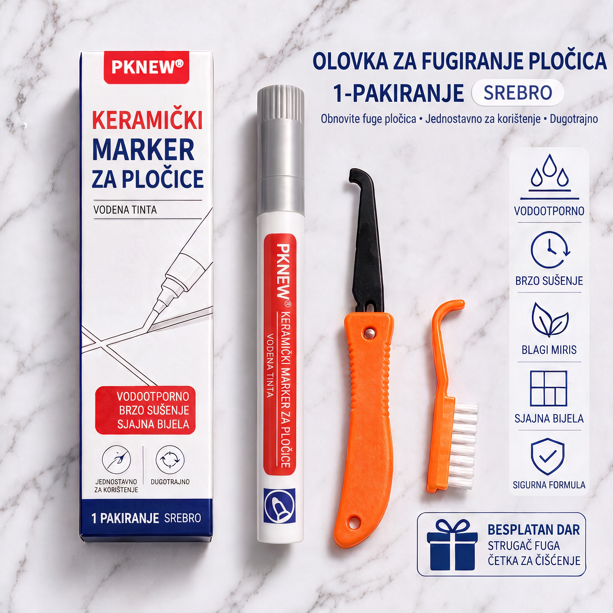 🔥🔥PKNEW® Vodootporni marker / kist protiv plijesni za keramičke pločice! 🖌️