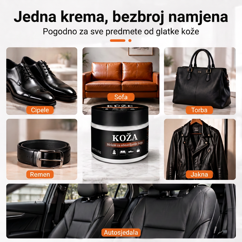 🎃 PKNEW® Intenzivni balzam za obnavljanje boje kože ✨ – Oživljava izblijedjeli izgled, ujednačava boju i pomaže pri prekrivanju ogrebotina na cipelama, sofama, torbicama i autosjedalicama 💕