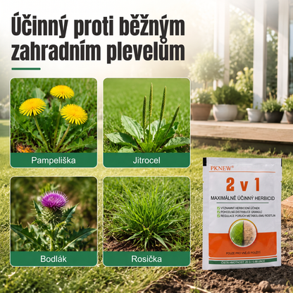 PKNEW® Granulovaný prípravok proti burine 2 v 1 Max Power 👑 – viditeľný účinok už za 6 hodín, ľahké rozmiešanie vo vode a cielené použitie na škáry, chodníky, ploty aj štrkové plochy 💎