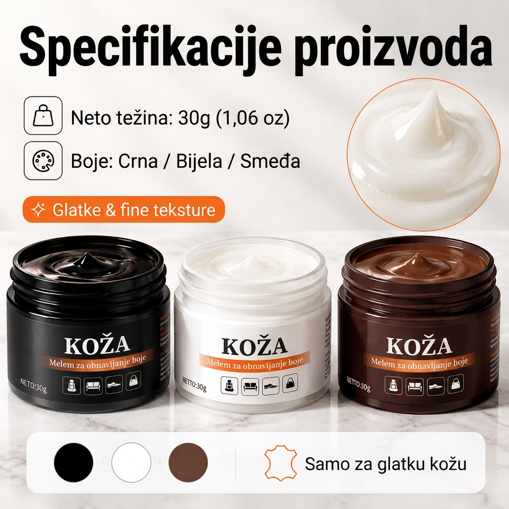 🎃 PKNEW® Intenzivni balzam za obnavljanje boje kože ✨ – Oživljava izblijedjeli izgled, ujednačava boju i pomaže pri prekrivanju ogrebotina na cipelama, sofama, torbicama i autosjedalicama 💕