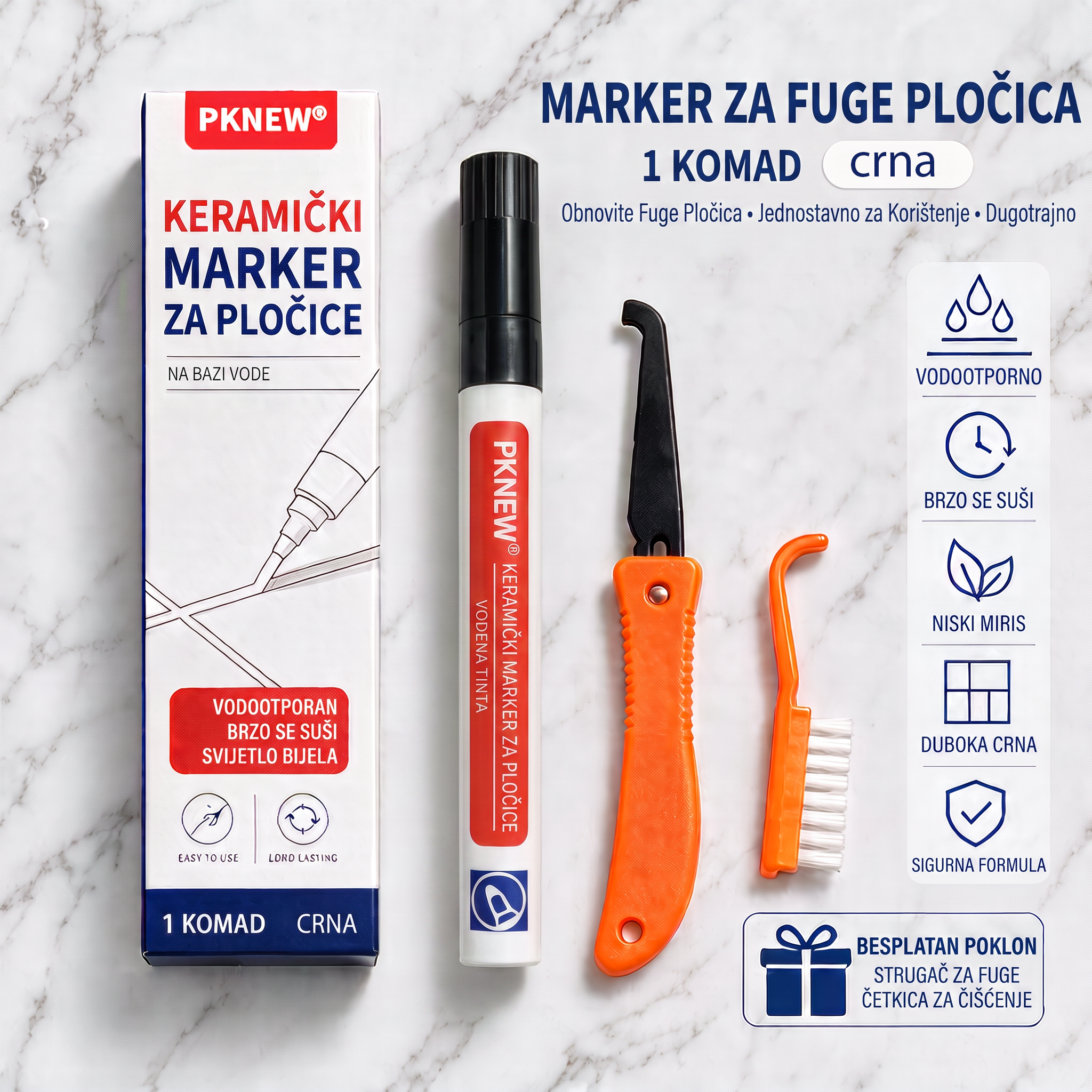 🔥🔥PKNEW® Vodootporni marker / kist protiv plijesni za keramičke pločice! 🖌️