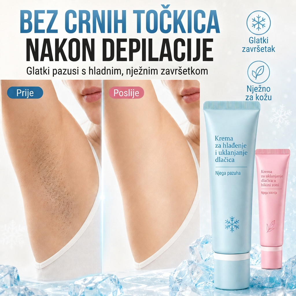🔥🔥Nježna krema za bezbolno uklanjanje dlačica 🌟prikladna za žene i muškarce.