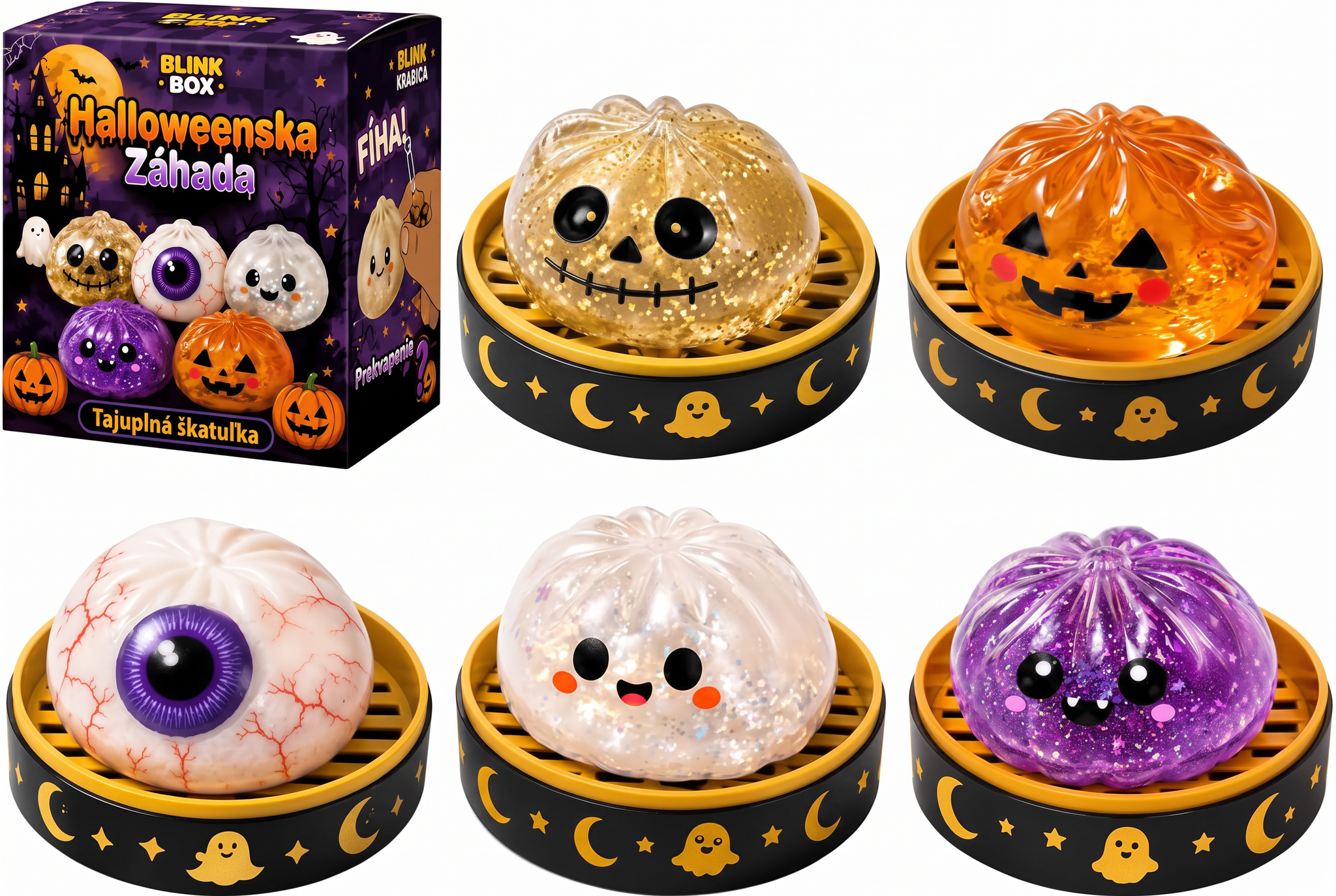 PKNEW® 70% ZĽAVA DNES 🎃 Halloweenska tajomná krabička s antistresovým knedlíčkom 💎