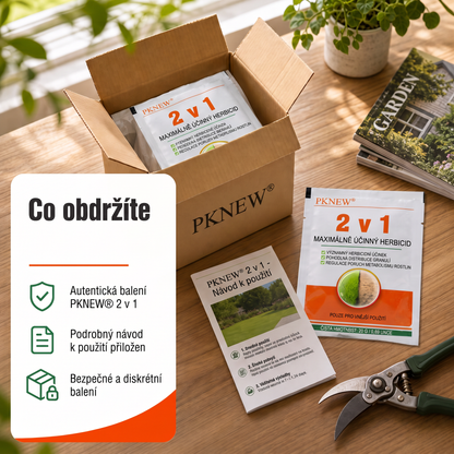 PKNEW® Granulovaný prípravok proti burine 2 v 1 Max Power 👑 – viditeľný účinok už za 6 hodín, ľahké rozmiešanie vo vode a cielené použitie na škáry, chodníky, ploty aj štrkové plochy 💎