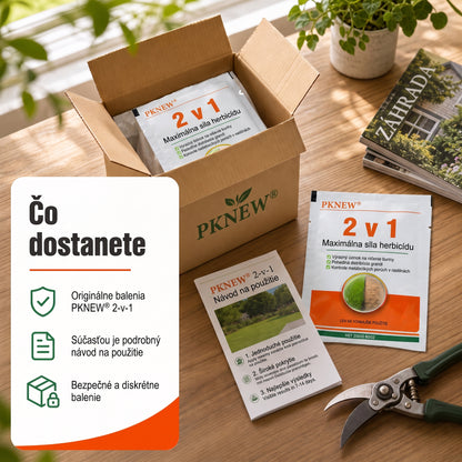 PKNEW® Granulovaný prípravok proti burine 2 v 1 Max Power 👑 – viditeľný účinok už za 6 hodín, ľahké rozmiešanie vo vode a cielené použitie na škáry, chodníky, ploty aj štrkové plochy 💎