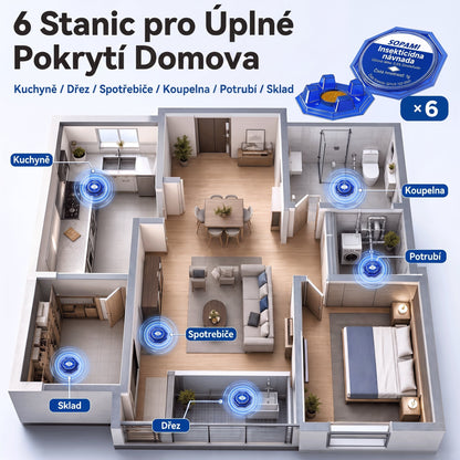 PKNEW® 🪳 Inteligentná nástrahová stanica proti švábom s reťazovým účinkom 🛡️ – zasiahne aj skryté ohniská, pomáha zlikvidovať celú kolóniu a chráni domácnosť až 2 roky 💎