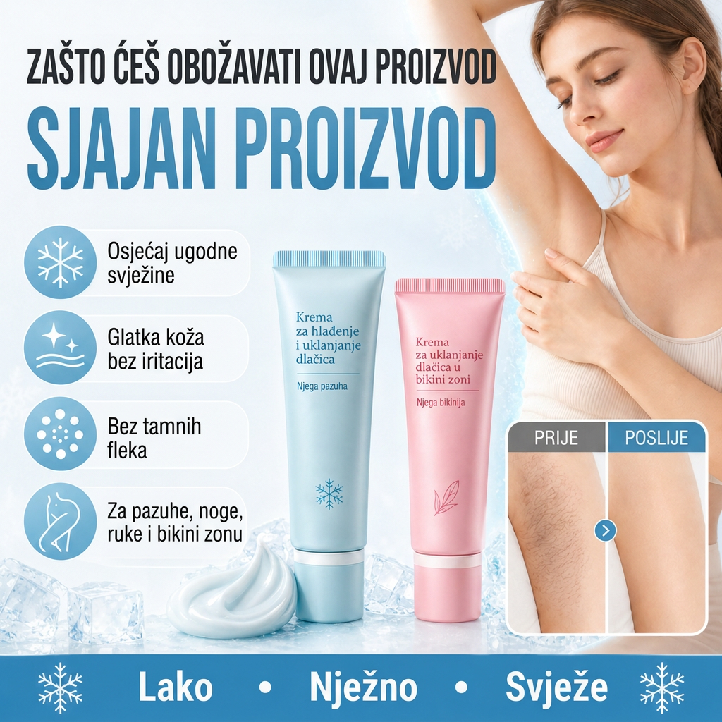 🔥🔥Nježna krema za bezbolno uklanjanje dlačica 🌟prikladna za žene i muškarce.