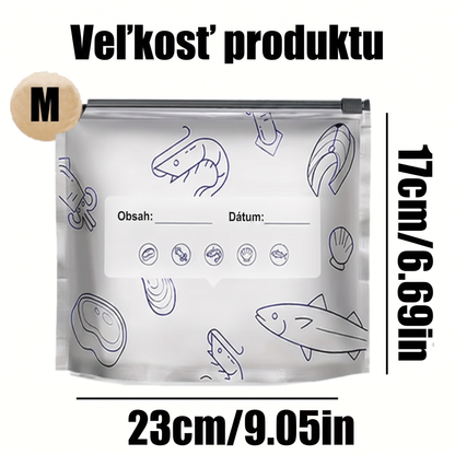 LIMITOVANÁ AKCIA: 70% ZĽAVA! 🍗 🥦 Opakovane použiteľné uzatvárateľné vrecká z hliníkovej fólie 💎