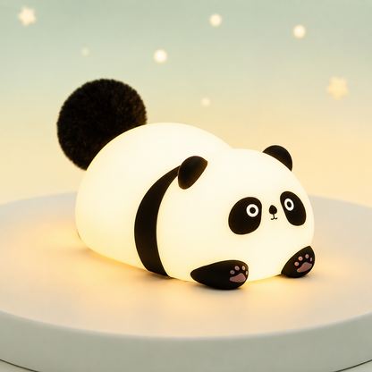 PKNEW® 7-bojna silikonska noćna lampica na dodir za spavanje 🌙 – Mekana na dodir, punjiva preko USB-a, u ponudi u varijanti zeko i panda 💕