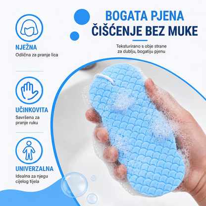 🔥🔥Vitalisys® Magična spužva za kupanje i piling – Ultra meki i bezbolni odstranjivač mrtve kože i čistač tijela za djecu, odrasle i starije osobe💥
