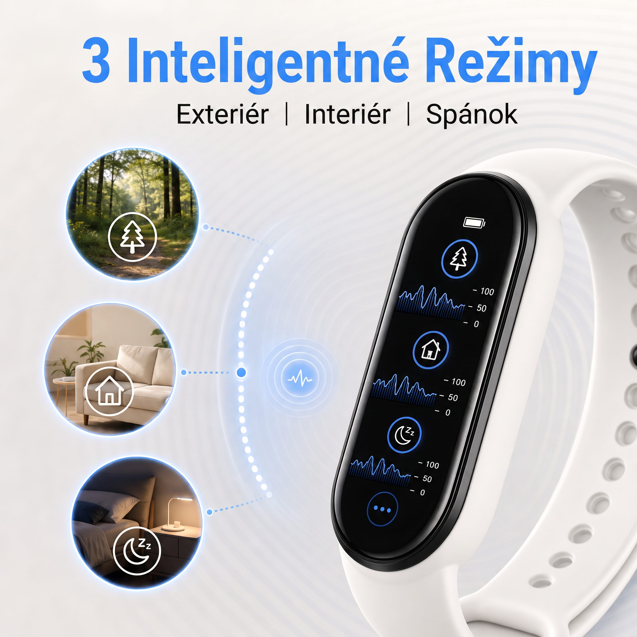 PKNEW® Inteligentný ultrazvukový náramok proti komárom – 3 inteligentné režimy, digitálny displej a výdrž až 7 dní na jedno nabitie ⚡ Pre záhradu, cestovanie, kempovanie aj pohodové letné večery 🌿