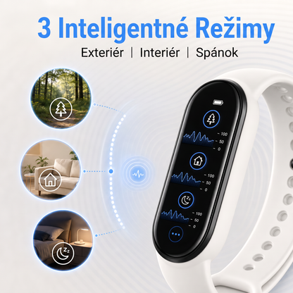 PKNEW® Inteligentný ultrazvukový náramok proti komárom – 3 inteligentné režimy, digitálny displej a výdrž až 7 dní na jedno nabitie ⚡ Pre záhradu, cestovanie, kempovanie aj pohodové letné večery 🌿