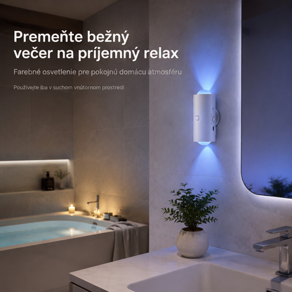 PKNEW® 💡 Inteligentné obojsmerné RGB nočné svetlo so senzorom pohybu 🌈 – automatické rozsvietenie, magnetická inštalácia bez vŕtania a USB-C nabíjanie pre spálňu, chodbu aj schodisko 💎