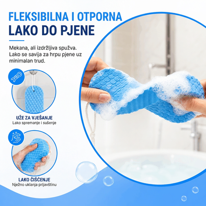 🔥🔥Vitalisys® Magična spužva za kupanje i piling – Ultra meki i bezbolni odstranjivač mrtve kože i čistač tijela za djecu, odrasle i starije osobe💥