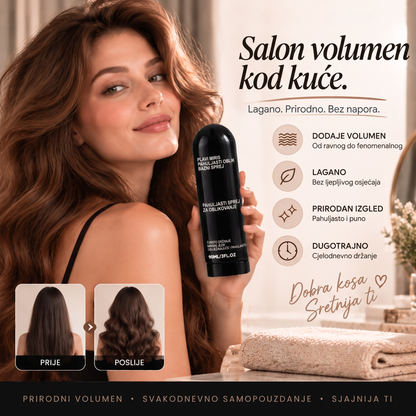 Vitalisys® Fluffy Hair – Oblikujući sprej za volumen kose – lagana formula za podizanje kose od korijena, prirodan pokret i nježan miris breskve 💎