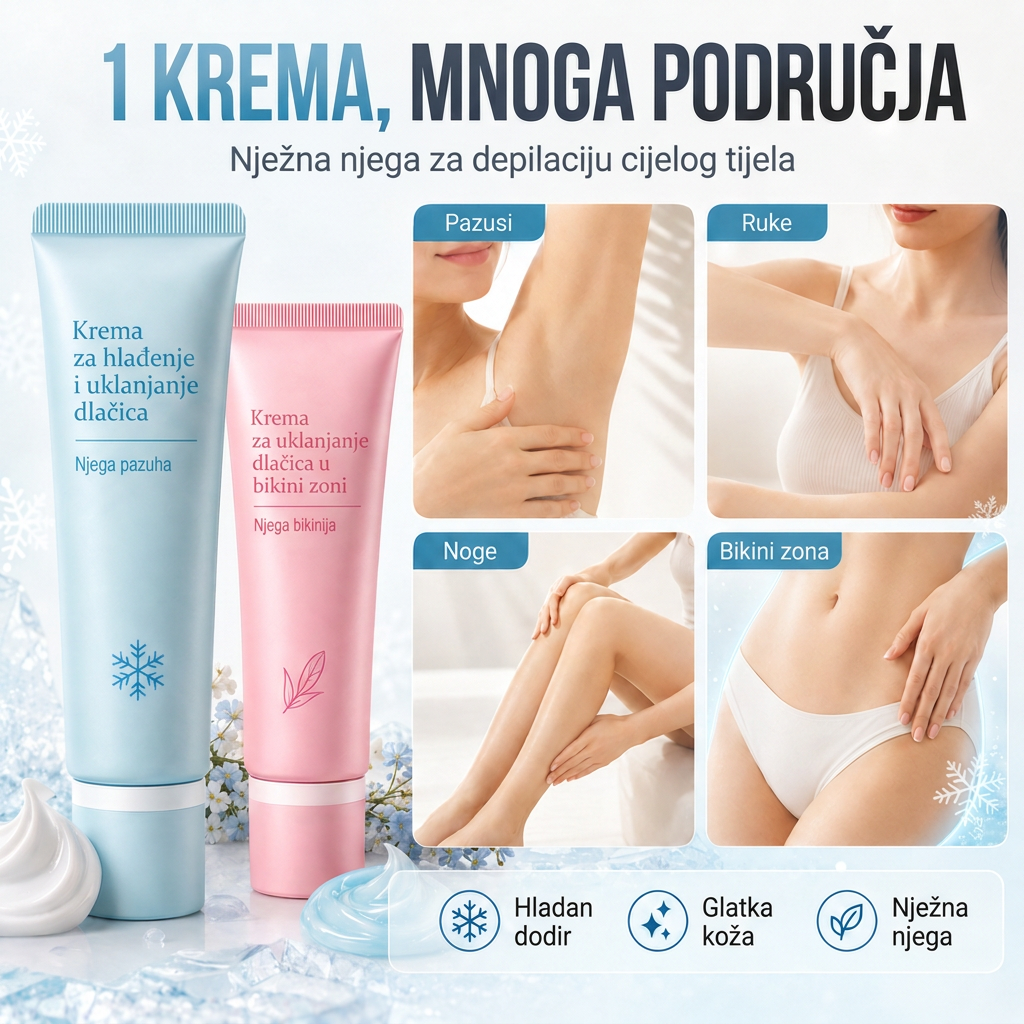 🔥🔥Nježna krema za bezbolno uklanjanje dlačica 🌟prikladna za žene i muškarce.