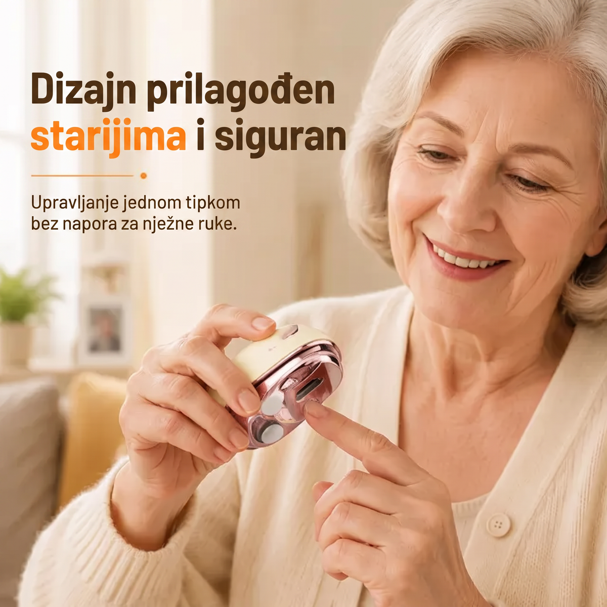 👑👑Vremenski ograničena ponuda⏰Pametni električni trimer i polirač za nokte 2 u 1 za sve uzraste 👨‍👩‍👧‍👦 – Njega noktiju bez oštrica, bez krvi i bez stresa! 💅