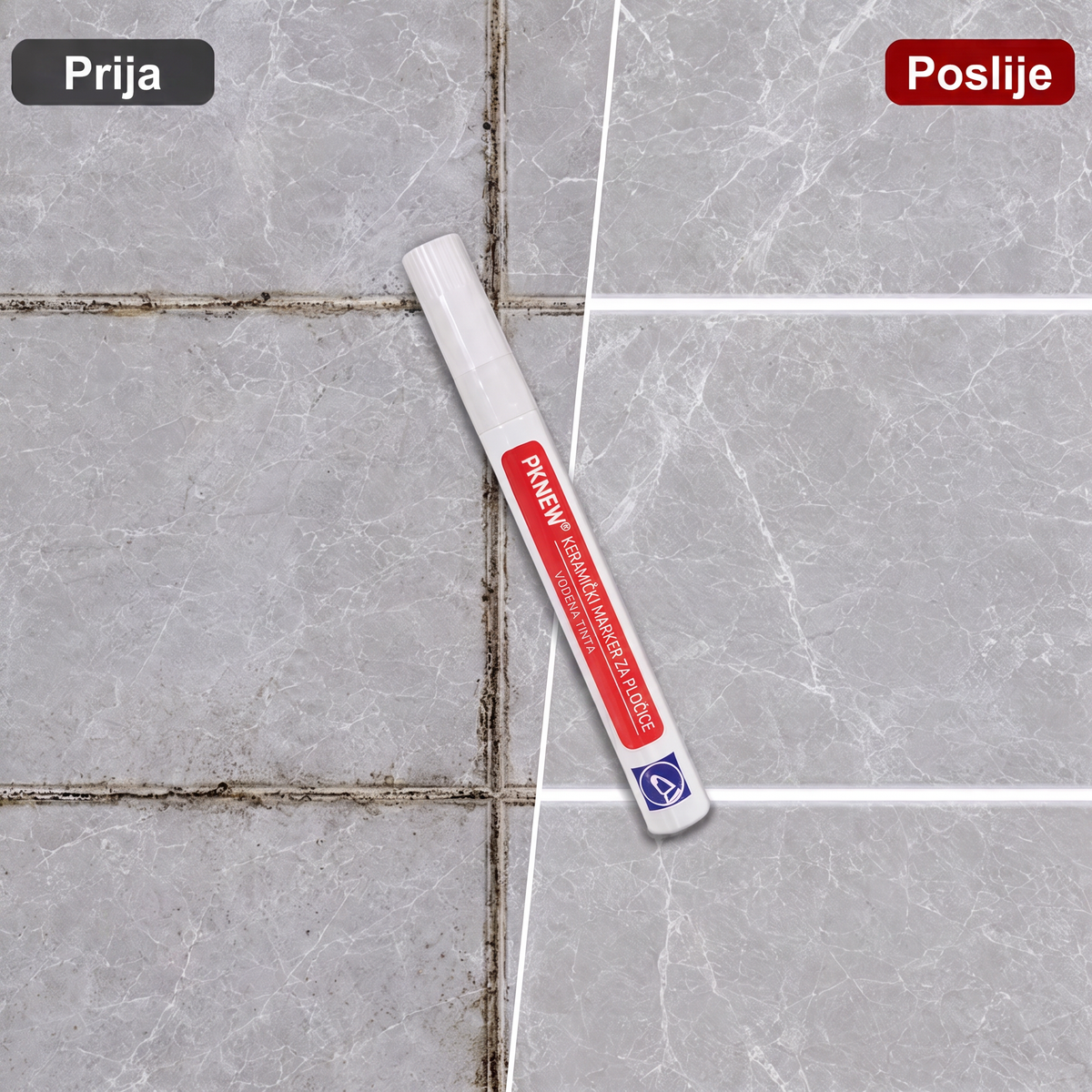 🔥🔥PKNEW® Vodootporni marker / kist protiv plijesni za keramičke pločice! 🖌️