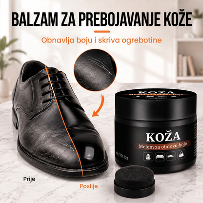 🎃 PKNEW® Intenzivni balzam za obnavljanje boje kože ✨ – Oživljava izblijedjeli izgled, ujednačava boju i pomaže pri prekrivanju ogrebotina na cipelama, sofama, torbicama i autosjedalicama 💕