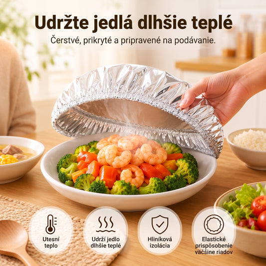 🌈🌈 PKNEW® Skladací kryt na potraviny z hliníkovej fólie | Udrží jedlo teplé, čerstvé a chránené pred ovocnými muškami 💖