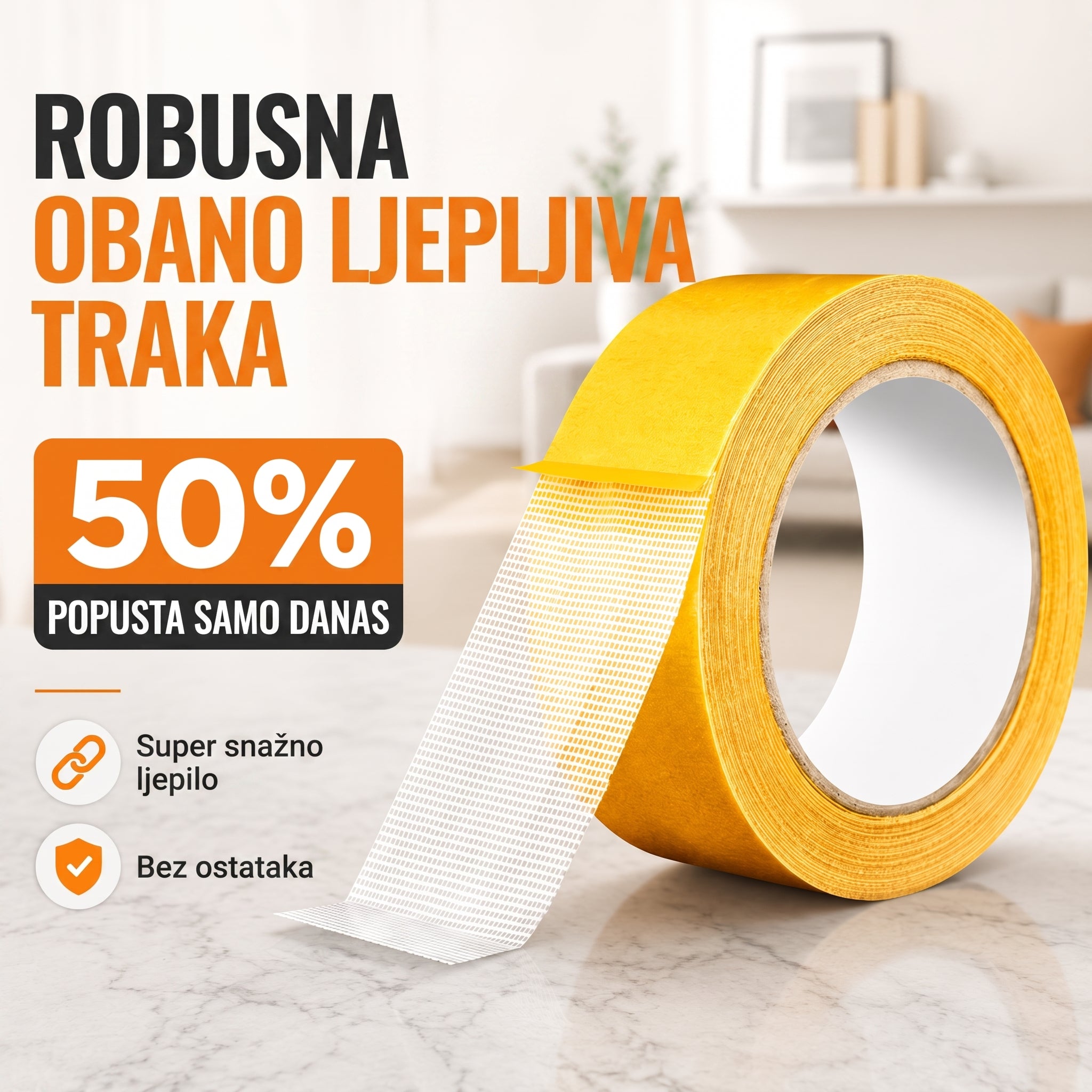 🌈🌈PKNEW® Otporna obostrana traka 👑 snažno ljepilo, vodootporna i uklonjiva, ne ostavlja tragove, idealna za tepihe, tapete, balone i kućnu upotrebu 💎