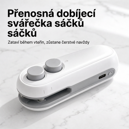 Vitalisys® Prijenosni punjivi aparat za zatvaranje vrećica – 2-u-1 USB-C mini rezač i brtvilo ✨