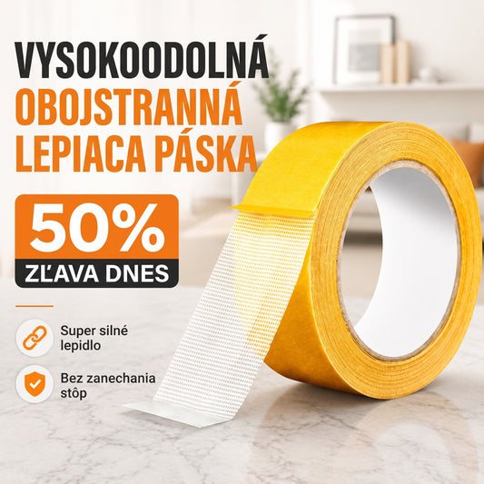 🔥🔥PKNEW® Odolná obojstranná páska 🍇, silné lepidlo, vodoodolná a odstrániteľná, nezanecháva stopy, ideálna na koberce, tapety, balóny a domáce použitie. 🔥