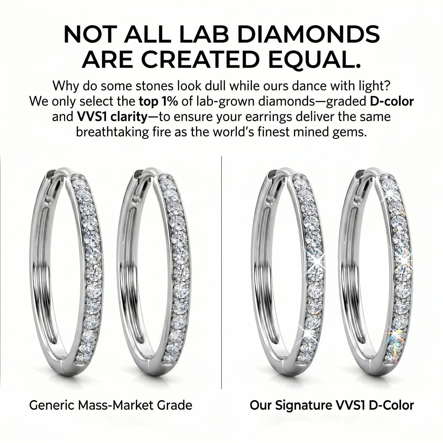 🔥Everyday Elegance 25mm Lightweight Diamond Hoops-Special 90% Off