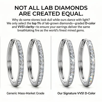 🔥Everyday Elegance 25mm Lightweight Diamond Hoops-Special 90% Off