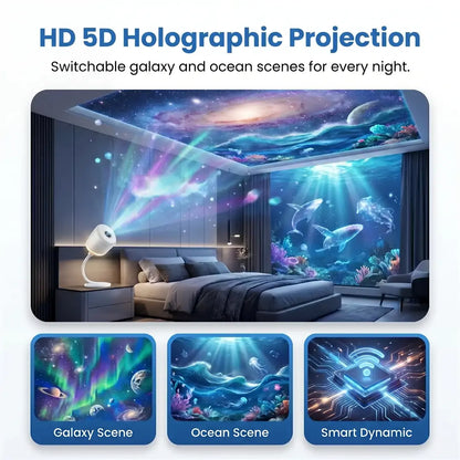 30% OFF! 🎁 PKNEW® NEXT-GEN SMART PROJECTION HD Smart Dynamic 5D Holographic Night Light Projector