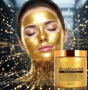 24K Gold Collagen Face Mask: Luxury Anti-Aging & Deep Hydrating Treatment for Radiant, Youthful Skin (250g)