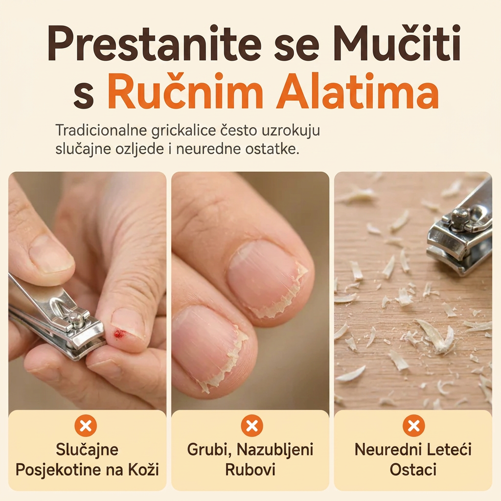 👑👑Vremenski ograničena ponuda⏰Pametni električni trimer i polirač za nokte 2 u 1 za sve uzraste 👨‍👩‍👧‍👦 – Njega noktiju bez oštrica, bez krvi i bez stresa! 💅