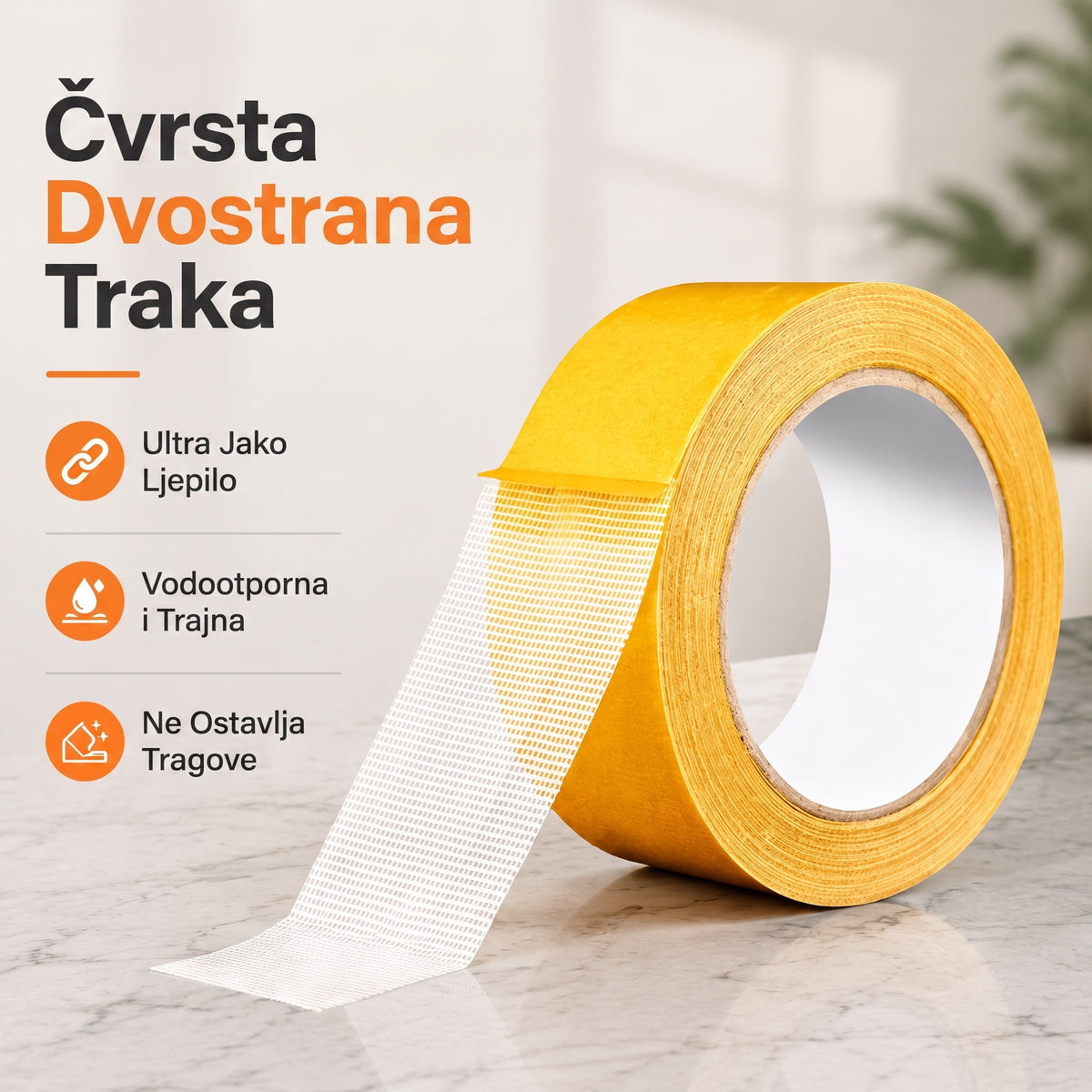 🌈🌈PKNEW® Otporna obostrana traka 👑 snažno ljepilo, vodootporna i uklonjiva, ne ostavlja tragove, idealna za tepihe, tapete, balone i kućnu upotrebu 💎