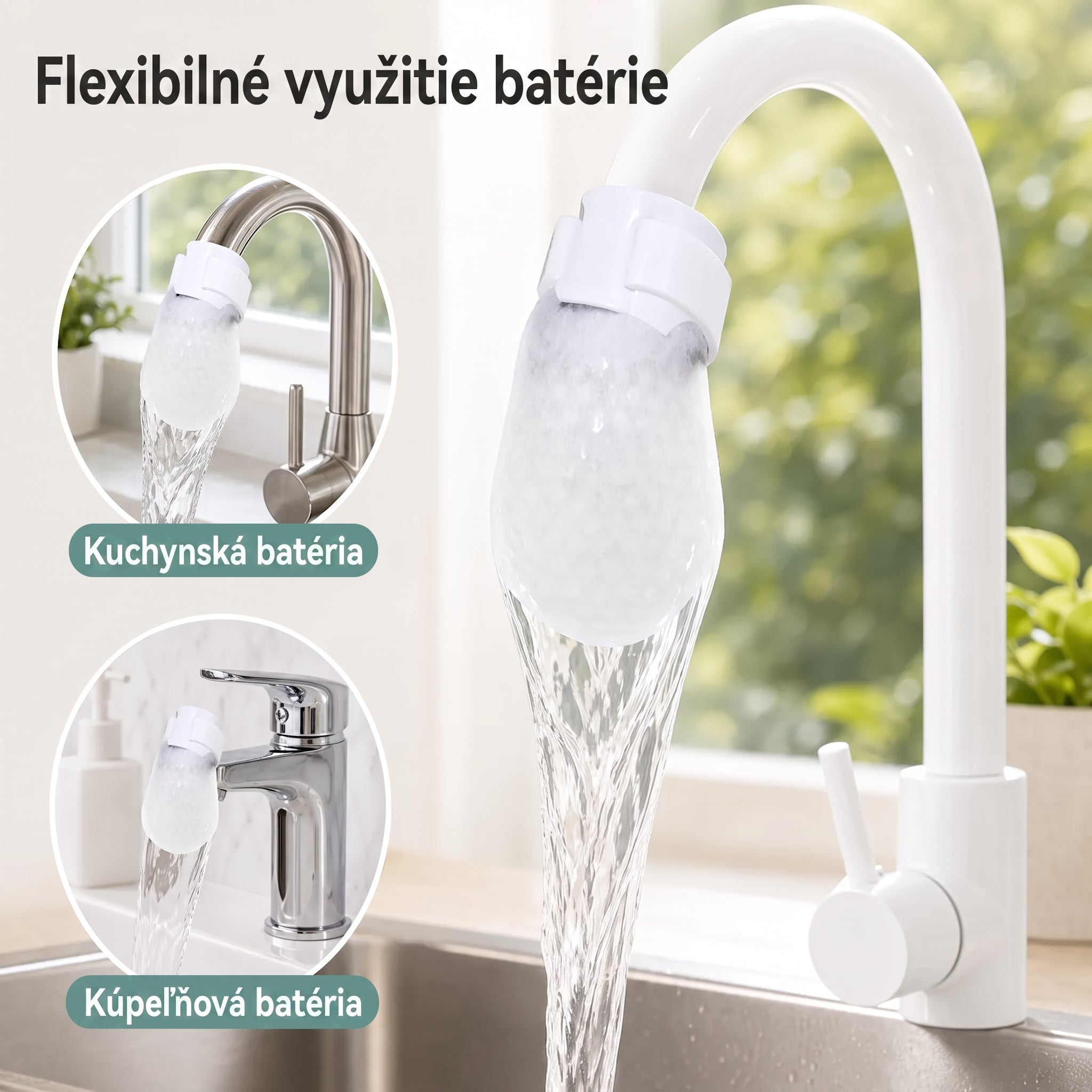 PKNEW® Filtračné vrecká na vodovodnú batériu – 50ks jednorazové bavlnené filtre na pitnú vodu pre čistšiu vodu, obmedzenie striekajúcej vody a ochranu pred usadeninami 🚰